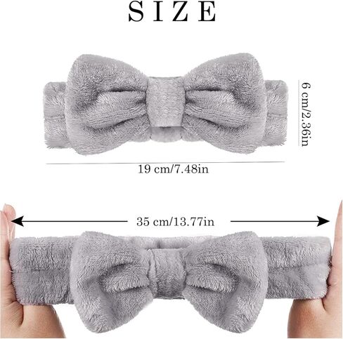 عصابات رأس سبا من NYKKOLA مكونة من قطعتين، عصابة رأس مرنة من الصوف المرجاني مع 2 فرشاة قناع وجه من السيليكون، للنساء والفتيات اللاتي يغسلن الوجه والعناية بالبشرة والرياضة. (رمادي، وردي) in Kuwait