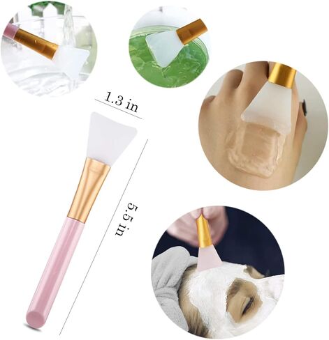 عصابات رأس سبا من NYKKOLA مكونة من قطعتين، عصابة رأس مرنة من الصوف المرجاني مع 2 فرشاة قناع وجه من السيليكون، للنساء والفتيات اللاتي يغسلن الوجه والعناية بالبشرة والرياضة. (رمادي، وردي) in Kuwait