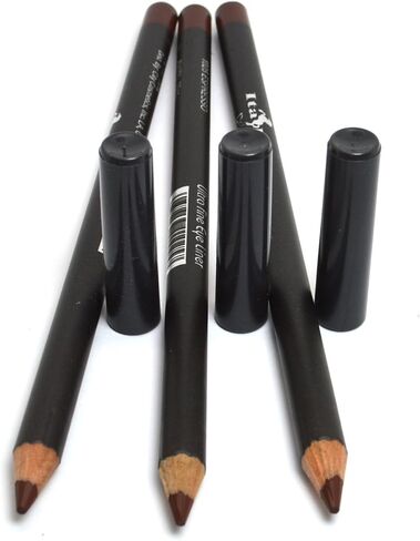 3 Pcs x Italia 1025 EXPRESSO BROWN Ultra Fine Eye liner Pencil Lip Eyeliner Set + Free ZipBag in Saudi Arabia