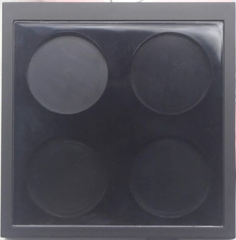 لوحة ظلال عيون من 5 قطع من BesYouSel، لوحة مكياج بلاستيكية فارغة، 4 شبكات، علبة ظلال عيون مستديرة مع مقالي بلاستيكية مستديرة 26 مم لصبغة ظلال العيون وأحمر الشفاه وبودرة خافي العيوب، أسود in Kuwait