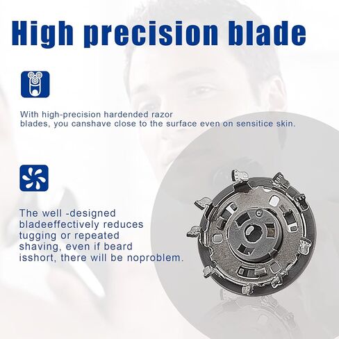رؤوس بديلة SH30 متوافقة مع S738 مع شفرة حادة متينة متوافقة مع ماكينة الحلاقة الكهربائية فيليبس نوريلكو سلسلة 1000 2000 و3000، مع شفرات حلاقة متينة. (فضي 6 قطع) in Kuwait