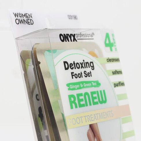 اونيكس بروفيشنال مجموعة العناية بالقدم للتخلص من السموم بالزنجبيل والشاي الاخضر ونقع القدم ومقشر وقناع ولوشن in Kuwait