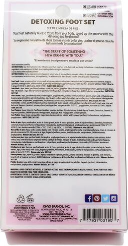 اونيكس بروفيشنال مجموعة العناية بالقدم للتخلص من السموم بالزنجبيل والشاي الاخضر ونقع القدم ومقشر وقناع ولوشن in Kuwait