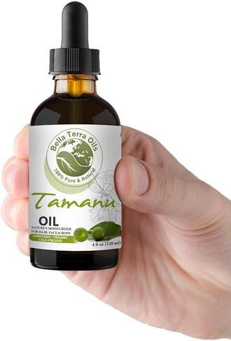 Bella Terra Oils - Organic Tamanu Oil 2oz - Celebrate Skin's Vitality, Naturally Rich in Fatty Acids & Vitamins, Distilled Essence from Pure Organic Tamanu Seeds in Kuwait