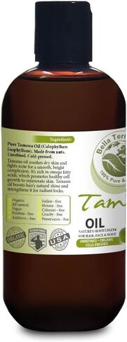 Bella Terra Oils - Organic Tamanu Oil 2oz - Celebrate Skin's Vitality, Naturally Rich in Fatty Acids & Vitamins, Distilled Essence from Pure Organic Tamanu Seeds in Kuwait