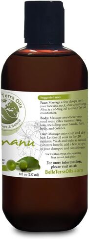 Bella Terra Oils - Organic Tamanu Oil 2oz - Celebrate Skin's Vitality, Naturally Rich in Fatty Acids & Vitamins, Distilled Essence from Pure Organic Tamanu Seeds in Kuwait