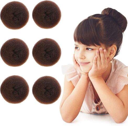 Styla Hair Donut Hair Bun Maker for Kids, Ballet Buns Maker for Kids, Sock Bun Hair Maker, Donut Bun Maker Hair, Easy Bun Hair Bun Maker, Hair Donut Bun Maker (3pc Black) in Saudi Arabia