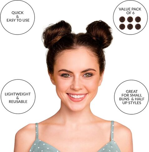 Styla Hair Donut Hair Bun Maker for Kids, Ballet Buns Maker for Kids, Sock Bun Hair Maker, Donut Bun Maker Hair, Easy Bun Hair Bun Maker, Hair Donut Bun Maker (3pc Black) in Saudi Arabia
