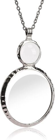 Magnifying Glass Necklace,Jiulory 10x Magnifying Glass Pendant, Long Chain Glass Lens Magnifier Necklace Elderly Care Accessory Kids Hiking Camping Necklace Magnifier in Kuwait