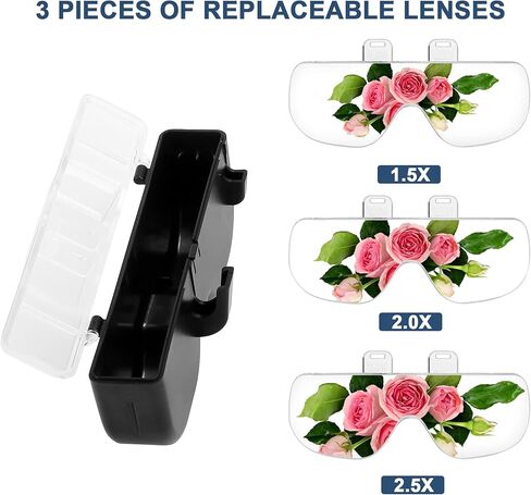 نظارات مكبرة للرأس من AZFUNN، عدسة مكبرة للرأس بدون استخدام اليدين مع أضواء، قابلة لإعادة الشحن، 3 عدسات قابلة للفصل، حقائب تخزين، مكبرة رأس LED لهوايات العمل والحرف اليدوية in Kuwait