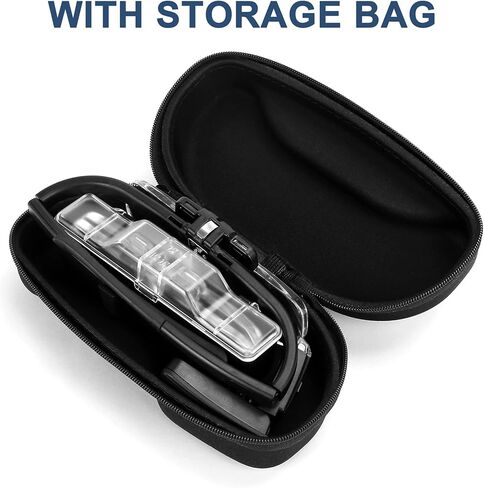 نظارات مكبرة للرأس من AZFUNN، عدسة مكبرة للرأس بدون استخدام اليدين مع أضواء، قابلة لإعادة الشحن، 3 عدسات قابلة للفصل، حقائب تخزين، مكبرة رأس LED لهوايات العمل والحرف اليدوية in Kuwait