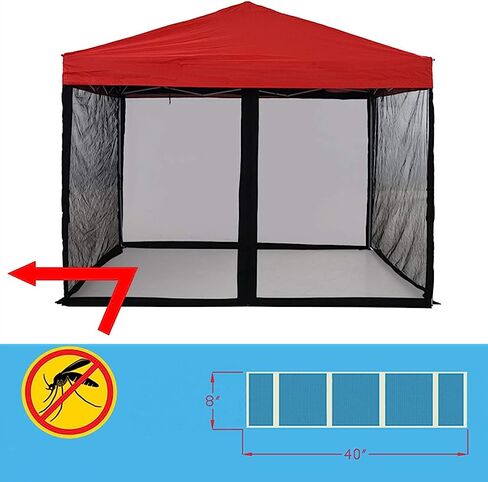 Mosquito Net with Zipper for Outdoor Camping Mosquito Net DIY Canopy Screen Wall Outdoor Mosquito Net for 10 x 10 Patio Gazebo and Tent in Kuwait