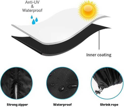 UPODA Patio Umbrella Cover Waterproof Outdoor Anti-UV Umbrella Cover with Zipper (Fit Offset Umbrella 9ft-12ft) in Saudi Arabia