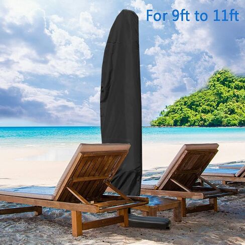 UPODA Patio Umbrella Cover Waterproof Outdoor Anti-UV Umbrella Cover with Zipper (Fit Offset Umbrella 9ft-12ft) in Saudi Arabia