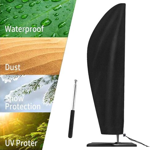 UPODA Patio Umbrella Cover Waterproof Outdoor Anti-UV Umbrella Cover with Zipper (Fit Offset Umbrella 9ft-12ft) in Saudi Arabia
