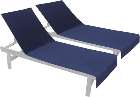 COTTON CRAFT Pool Lounge Chair Cover - 2 Pack - 100% Cotton - Soft Ringspun Terry Towel Spa Chaise Lounge Chair Cover - Beach Chair Cover - Oversized 32 in Wide x 82 in Length x 7 inch Pocket – Aqua in Saudi Arabia