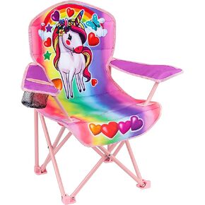Toy To Enjoy Outdoor Dinosaur Kids Camping Chair – Foldable Children’s Chair for Camping, Tailgates, Beach, – Carrying Bag Included Mesh Cup Holder & Sturdy Construction. Ages 5 to 10 (Patent Pending)