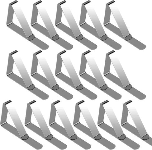 12 Pcs Picnic Tablecloth Clips for Outdoor Tables, Premium Table Cloth Clip Holders, Thick Picnic Table Clips for Dining Tables, Metal Table Cloth Holding Clip, Cover Clamps for Tablecloths HAHAYOO in Kuwait