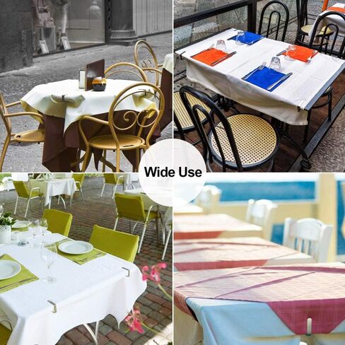 12 Pcs Picnic Tablecloth Clips for Outdoor Tables, Premium Table Cloth Clip Holders, Thick Picnic Table Clips for Dining Tables, Metal Table Cloth Holding Clip, Cover Clamps for Tablecloths HAHAYOO in Kuwait