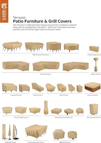 إكسسوارات كلاسيكية تيرازو غطاء طاولة قهوة مستدير مقاوم للماء مقاس 24 بوصة، غطاء طاولة خارجي، رملي in Kuwait