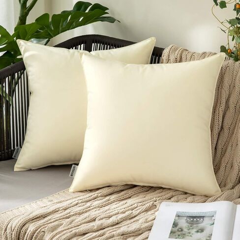MIULEE Pack of 2 Decorative Outdoor Waterproof Pillow Covers Garden Cushion Sham Throw Pillowcase Shell for Spring Patio Tent Couch 12x20 Inch Army Green in Saudi Arabia