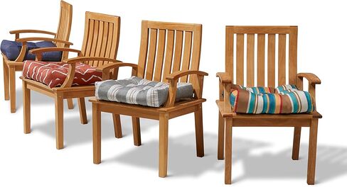 وسائد مقعد الفناء المربعة المقاومة للماء من إكسسوارات كلاسيكية، مقاس 19 × 19 × 5 بوصة، عبوتان، باللون الأسود، وسائد مقعد للاستخدام الخارجي in Kuwait