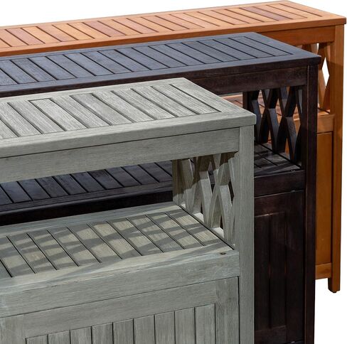 DTY Outdoor Living Longs Peak Eucalyptus Sideboard, Driftwood Gray in Saudi Arabia