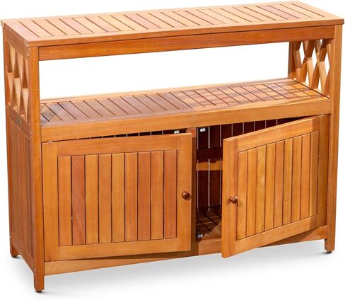DTY Outdoor Living Longs Peak Eucalyptus Sideboard, Driftwood Gray in Saudi Arabia