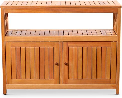 DTY Outdoor Living Longs Peak Eucalyptus Sideboard, Driftwood Gray in Saudi Arabia