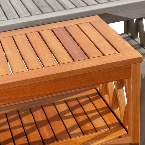 DTY Outdoor Living Longs Peak Eucalyptus Sideboard, Driftwood Gray in Saudi Arabia