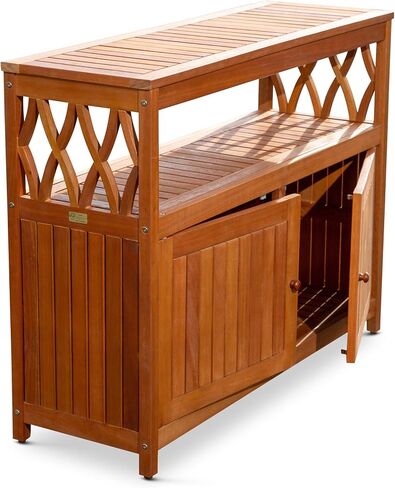 DTY Outdoor Living Longs Peak Eucalyptus Sideboard, Driftwood Gray in Saudi Arabia