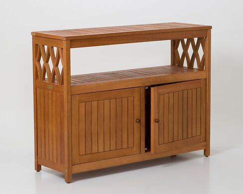 DTY Outdoor Living Longs Peak Eucalyptus Sideboard, Driftwood Gray in Saudi Arabia