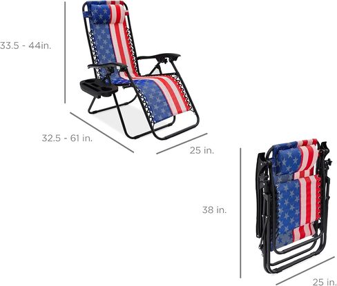 Best Choice Products Set of 2 Adjustable Steel Mesh Zero Gravity Lounge Chair Recliners w/Pillows and Cup Holder Trays, Black in Saudi Arabia