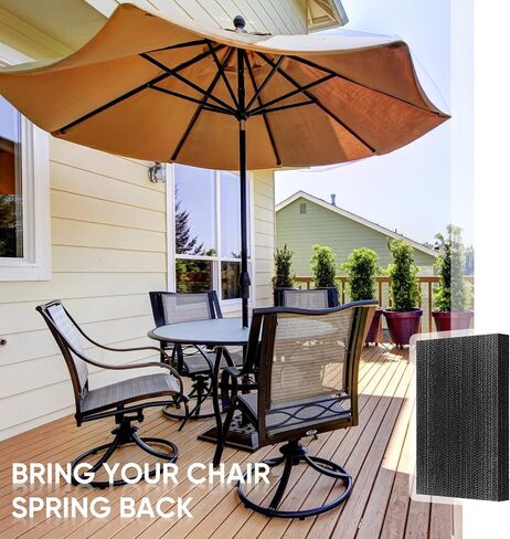 Patio Chair Spring Plates Swivel Rocker Chair Fiberglass Spring Plates Patio Rocking Chair Spring Plate Replacement Parts for Universal Outdoor Patio Furniture, 5 x 2.5 x 0.25 Inch (Black) in Saudi Arabia