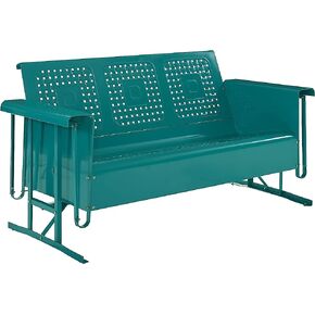 Crosley Furniture CO1023-NV Bates Retro Metal Outdoor Sofa Glider, Navy Gloss in Kuwait