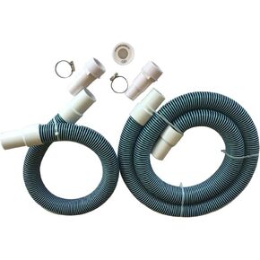 FibroPool Professional 1 1/2" Swimming Pool Filter Hose Replacement Kit (3 Feet, 2 Pack)