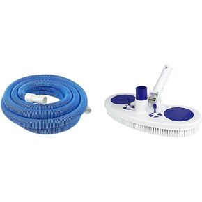 خرطوم مكنسة حمام السباحة من بولماستر 33435 عالي التحمل في الأرض مع أساور دوارة لحمامات السباحة الداخلية، 1-1/2 بوصة × 35 قدم، محايد in Kuwait