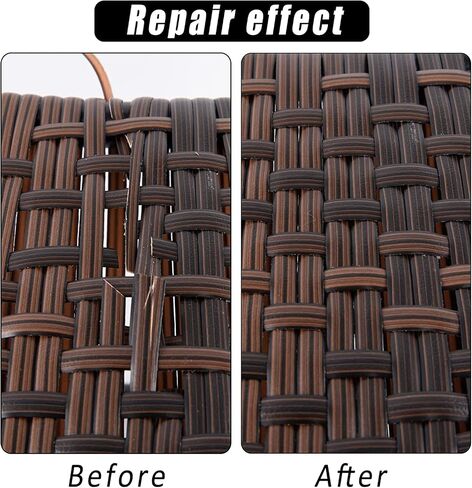 459FT Exlong Wicker Repair Kit - Rattan Fix Kit with Premium New Materials, Weaving Webbing Replacement Parts for Rattan Patio Chair Sofas Screens and Storage Basket in Kuwait