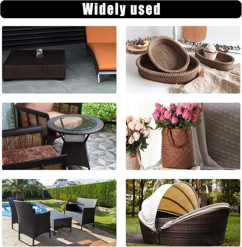 459FT Exlong Wicker Repair Kit - Rattan Fix Kit with Premium New Materials, Weaving Webbing Replacement Parts for Rattan Patio Chair Sofas Screens and Storage Basket in Kuwait