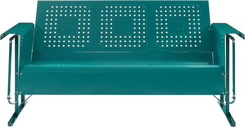 Crosley Furniture CO1023-NV Bates Retro Metal Outdoor Sofa Glider, Navy Gloss in Kuwait