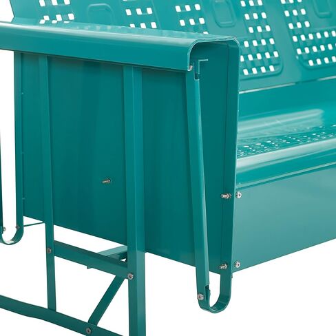 Crosley Furniture CO1023-NV Bates Retro Metal Outdoor Sofa Glider, Navy Gloss in Kuwait