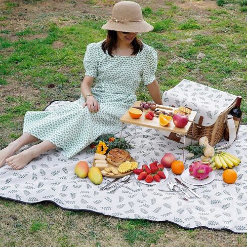 Wicker Picnic Basket for 2 with Detachable Table, Elasticated Wine Holder, Shoulder Carrying Willow Picnic Hamper Set with Premium Tableware & Blanket for Outdoor, Wedding, Anniversary, Birthday Gift in Kuwait