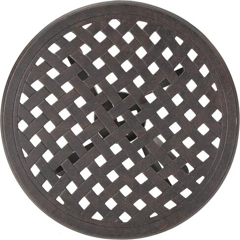 طاولة جانبية من الألومنيوم المصبوب مقاس 19 بوصة من Christopher Knight Home Lola للأماكن الخارجية، بلمسة نهائية برونزية in Kuwait