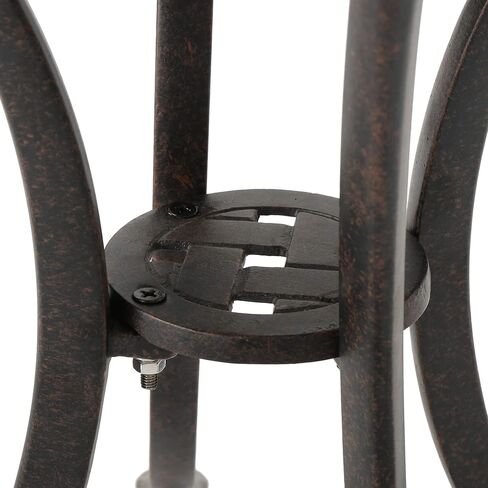 طاولة جانبية من الألومنيوم المصبوب مقاس 19 بوصة من Christopher Knight Home Lola للأماكن الخارجية، بلمسة نهائية برونزية in Kuwait