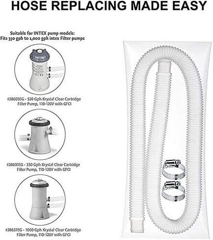 Pool Filter Replacement Hose,Replacement Hose for Above Ground Pools 1.25"Diameter,59"Long Filter Pump Hose,Compatible with Pump Model 607, 637、330 GPH, 530 GPH, and 1000 GPH. in Saudi Arabia