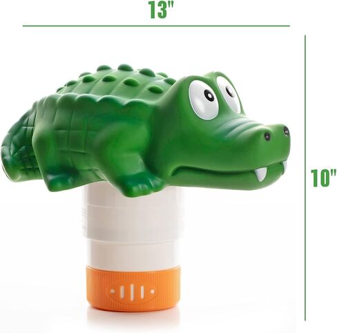 XY-WQ Chlorine Floater, Floating Pool Chlorine Dispenser (Alligator), Fits 1 and 3 Inch Tablets for Large and Small Pools, Hot Tub, Spa in Kuwait