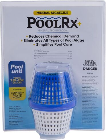 PoolRX+ Pool Unit 7.5k-20k gallons (4-Pack) Bundle with PoolRx+ Booster Blue Swimming Pool Algaecide, 4 Pack in Saudi Arabia