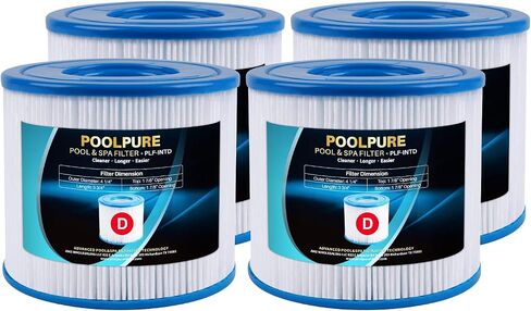POOLPURE Summer Escapes Replacement Pool & Spa Filter for Type D, Summer Waves P57100102, P57000104, 2 Pack in Saudi Arabia