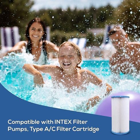 Type A or C 29000e Replacement Filter Cartridge for INTEX Easy Set Above Ground Pools, Compatible with Krystal Clear C1000 C1500 Pumps, Pack of 4 in Kuwait