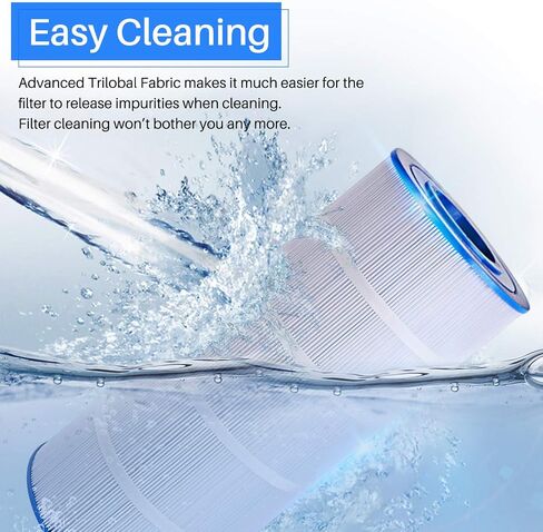 فلتر حوض السباحة POOLPURE PLF120A يستبدل Hayward C1200، CX1200RE، Pleatco PA120، Ultra-B2، Unicel C-8412، Filbur FC-1293، Clearwater II 125، Waterway Pro Clean PCCF-125، L x OD: 23 1/4 بوصة × 8 15 /16" in Kuwait